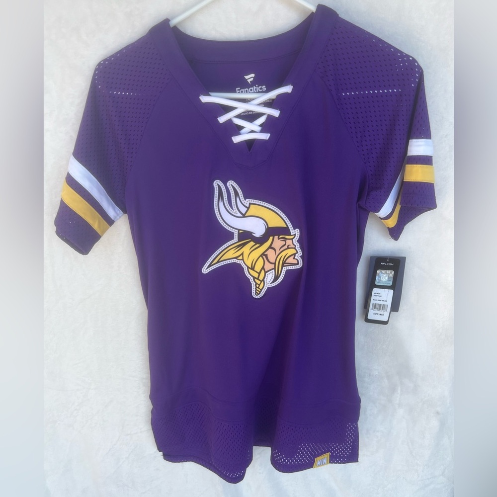 NWT Fanatics Vikings “Draft Me” Jersey Tee – Size Medium